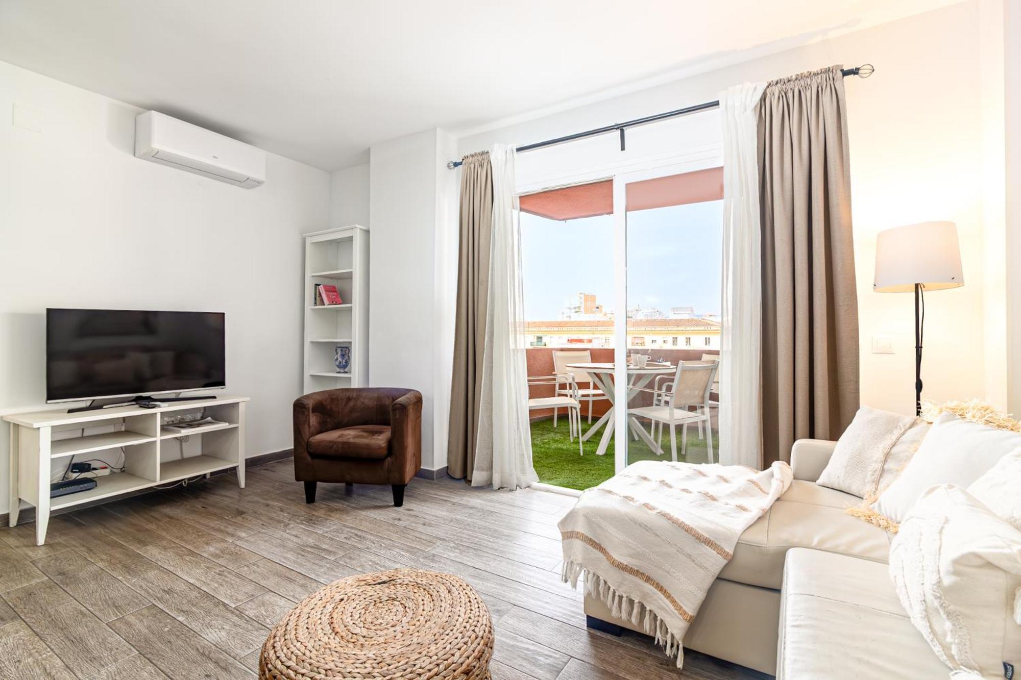 Malaga Center Flat Beach & Terrace Málaga Exterior foto